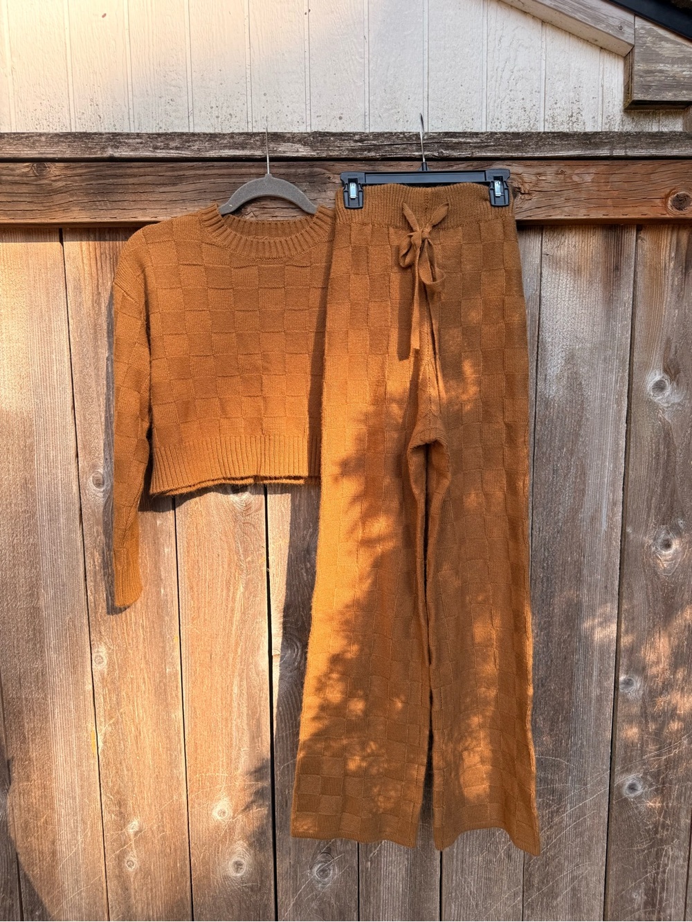 Sweater and Drawstring Pants — Brown